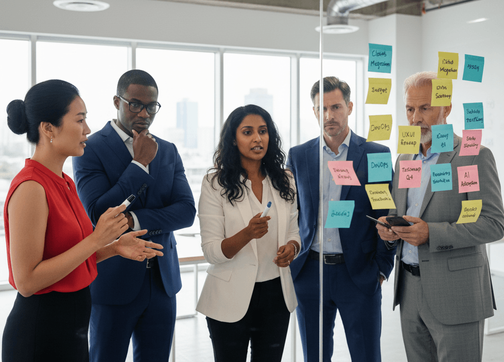 CTO reviewing strategic dashboards and team signals